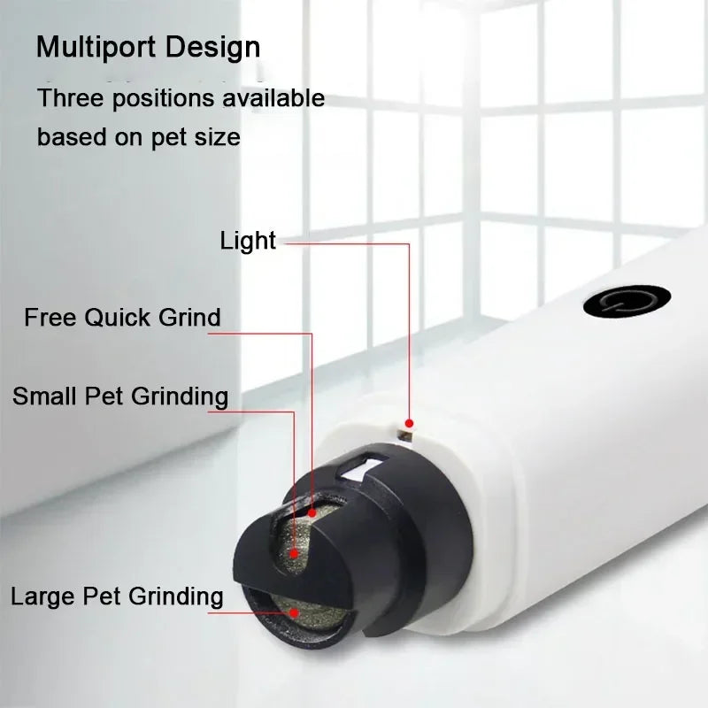 Coupe-ongles électrique pour chien rechargeable par USB