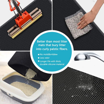 Tapis de litière pour chat imperméable et résistant à l'urine