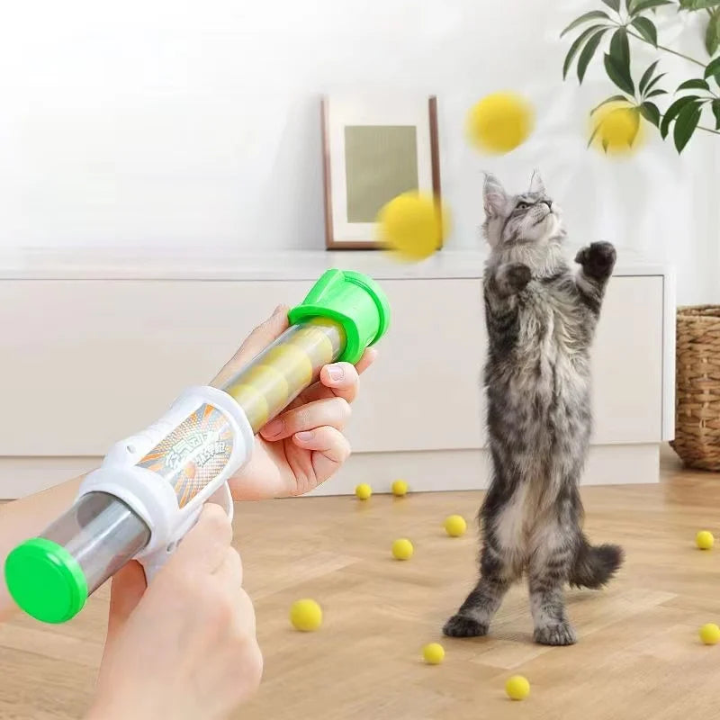 Lancement de jouets pour chats  pistolet de tir interactif