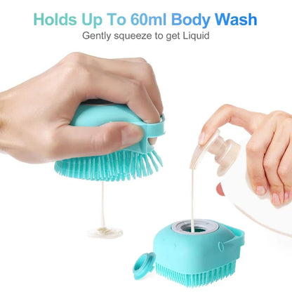 Brosse à shampoing pour chien et chat, 80 ml, 76 g