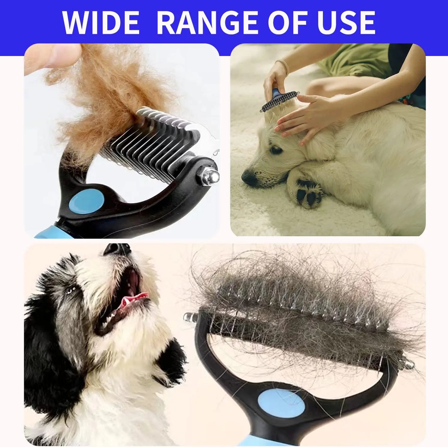 Brosse professionnelle pour éliminer les poils de chien