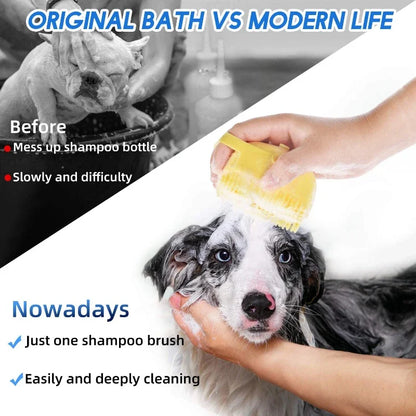 Brosse à shampoing pour chien et chat, 80 ml, 76 g