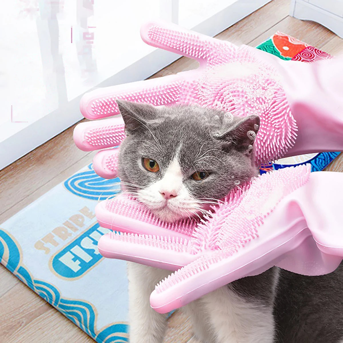 Gants de nettoyage pour animaux de compagnie