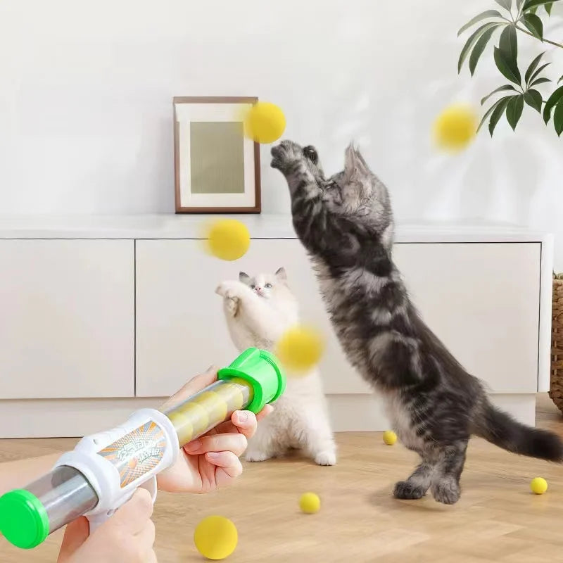 Lancement de jouets pour chats  pistolet de tir interactif