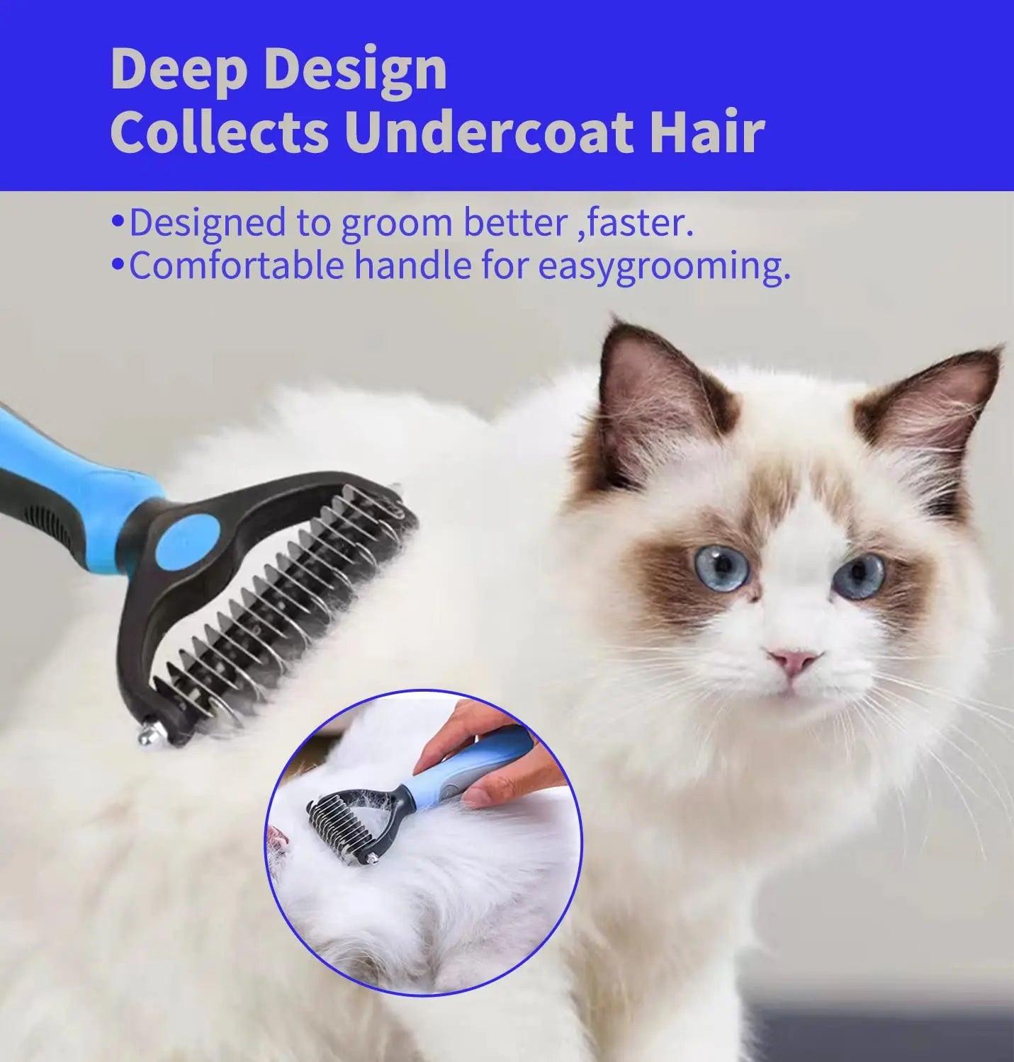 Brosse professionnelle pour éliminer les poils de chien