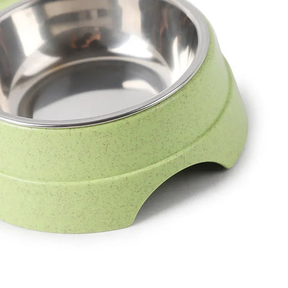 Gamelles doubles en acier inoxydable pour animaux de compagnie