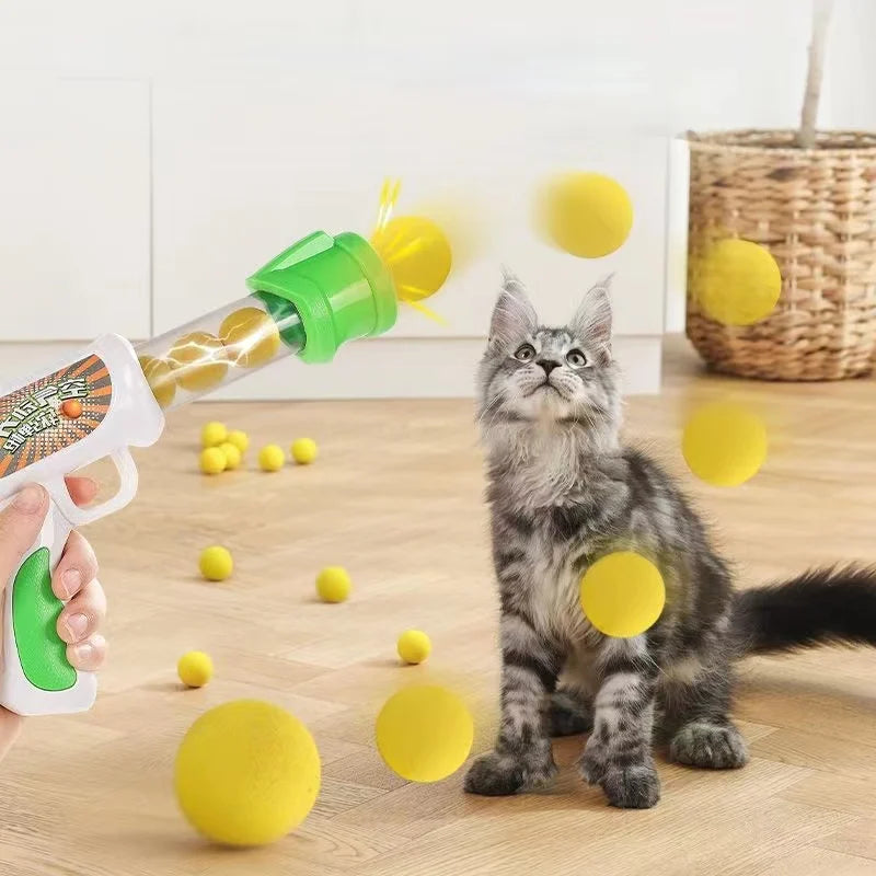 Lancement de jouets pour chats  pistolet de tir interactif