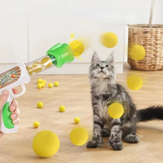 Lancement de jouets pour chats  pistolet de tir interactif
