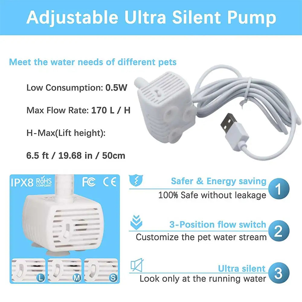 Pompe à eau pour animaux de compagnie fontaine à eau pour chat